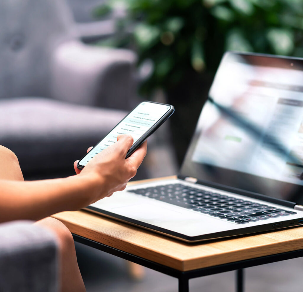 mobile and laptop devices