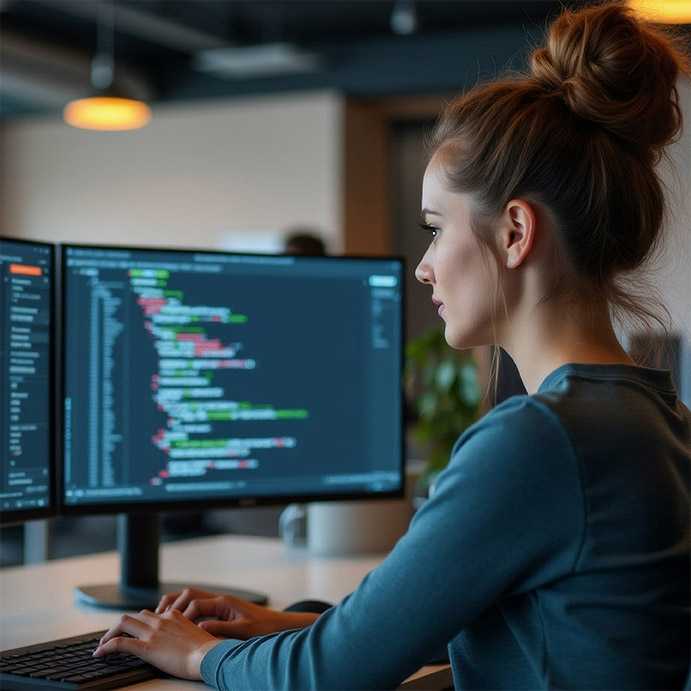 Woman Coding